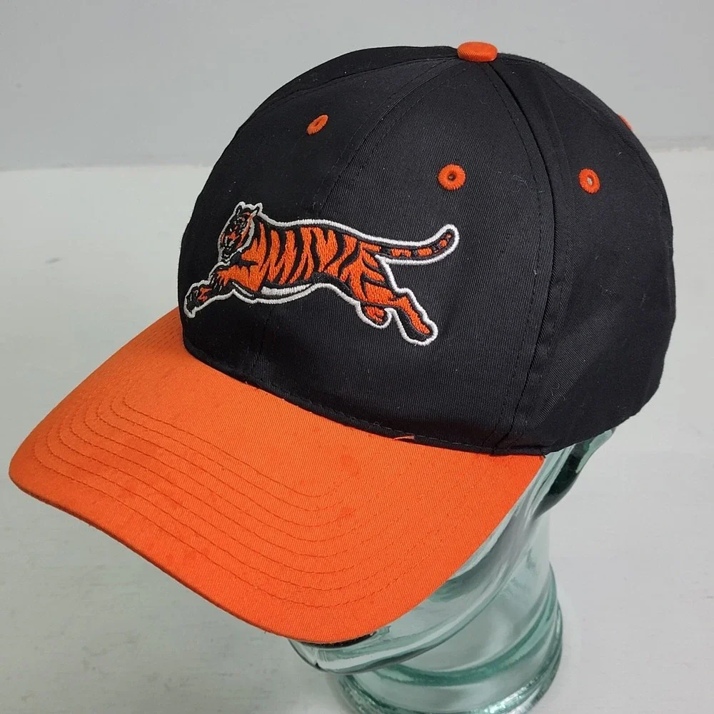 Vintage 90's Cincinnati Bengals Two‎ Tone Hat Raised Leaping Tiger Twins Kids OS